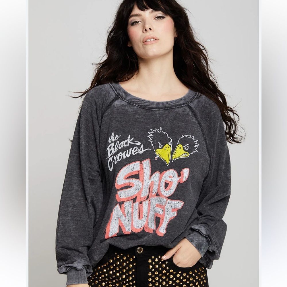Recycled Karma BLACK CROWS SHO NUFF  Sweatshirt NWOT